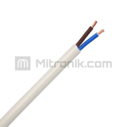 PRZEWÓD OMY 2x0,75/H03VV-F 300V BIAŁY