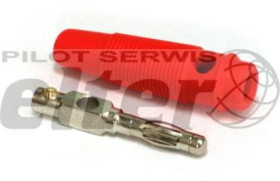 Wtyk bananowy VITALCO LAW54A czerwony