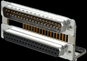 163A19559X D-SUB, dual port, plug-socket, 2x 37-pin