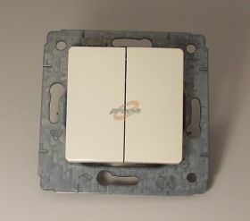 WYŁĄCZNIK PODWÓJNY CARIVA KREM 773705