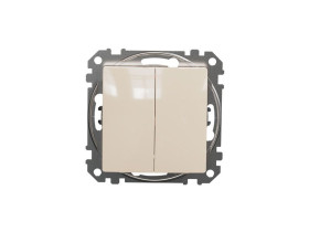 SEDNA DESIGN & ELEMENTS Wyłącznik zwierny przycisk podwójny beżowy SDD112118 SCHNEIDER ELECTRIC