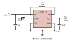 400mA Micropower Synchronous Step-Up DC/DC Converter with Output Disconnect