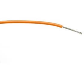 Przewód jednożyłowy linkowy, 0,5 mm², 16/0,2 mm, 20 AWG, PVC, 1 kV AC, Pomarańczowy, dł. 100m, RS PRO