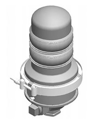 Soczewki do wskaźników, 860, Czerwony, Okrągły, do użytku z: Oświetlenie przeszkodowe serii 860 lub pojedyncze oprawy