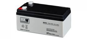 Akumulator VRLA AGM 12V 3,4Ah (żywotność 3-5lat) MWS 3.4-12