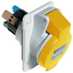 Gniazdo przemysłowe, kątowe, 16A, 3p+E, 100...130 V AC, IP 44 PKY16F414