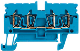 Through terminal block, spring balancer connection, 0.5-2.5 mm², 4 pole, 24 A, 6 kV, blue, 1933750000