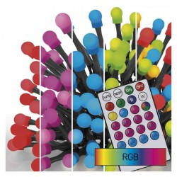 EMOS Lampki choinkowe 96LED cherry 10m, RGB, 64 programy, pilot, IP44, timer
