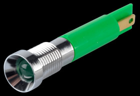 Q8R1CXXG24E Indicator LED, 24 V DC, 8 mm, FASTON, green/BrC