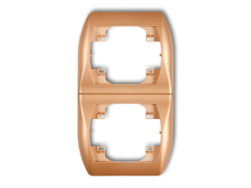 TREND Ramka pionowa 2 podwójna złoty metalik 8RV-2 KARLIK