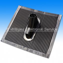 Alu Dachpfanne mit Kabeldurchführung, schwarz