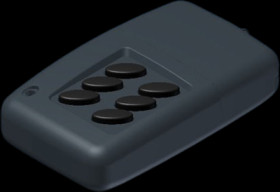 ABS enclosure, (L x W x H) 55 x 43.7 x 14 mm, dark gray, IP40, 111264