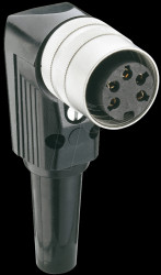 20002 Coupler, round connector, angled, IP40, 4-pin