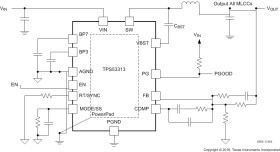 4.5-V to 16-V, 6-A synchronous buck converter with optimized light load efficiency