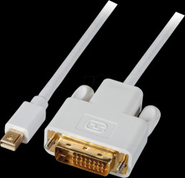 K5563.1 Mini DisplayPort 1.2 to DVI-D plug, 1920x1200, 1.0 m