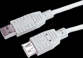 K5248.3 USB 2.0 extension, A connector to A socket, approx. 3.0 m