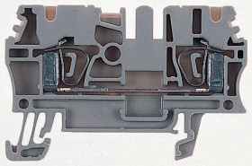 Blok zacisków przelotowych Weidmuller poziomy: Pojedynczy 14 → 4AWGZacisk ZDU 98A 1 kV