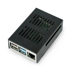 Obudowa do Raspberry Pi 4B - KKSB - czarno-srebrna