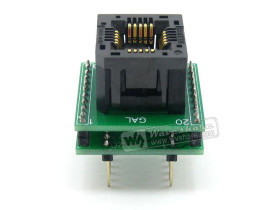 Waveshare PLCC20 TO DIP20, Programmer Adapter