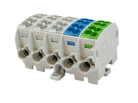 Blok rozdzielczy odgałęźny 5-biegunowy 80150 TH35 sza/nie/zie SCB 25-5X SIMBLOCK 81500020 SIMET