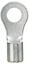 Uninsulated ring cable lug, AWG 22 to 18, 3.8 mm, metal, P18-6R-M