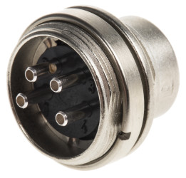 Wtyk Din 4 -pinowe Męski Montaż na panelu Miniaturowe 250 V