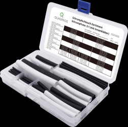 1905CA061 Schrumpfschlauch Set - Schwarz/Weiß, 100 teilig