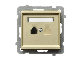 SONATA Gniazdo telefoniczne niezależne szampański złoty GPT-1R/m/39 OSPEL