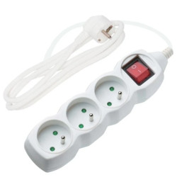 Przedłużacz prądowy 1,5m 3xGN (2P+Z) wyłącznik