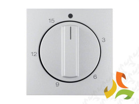 B.Kwadrat/B.7 Płytka czołowa z pokrętłem do mechanicznego wyłącznika czasowy 0-15min aluminium mat lakierowany 16321404 HAGER