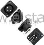 Canon gniazdo 3pin montaż ( żeńskie ) do obudowy