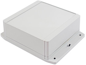 PC enclosure, (L x W x H) 160 x 160 x 62 mm, light gray (RAL 7035), IP68, 1555R2F42GY