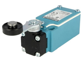 GLCB01A1A Wyłącznik krańcowy dźwignia R 46,5mm, rolka z tworzywa Ø19mm