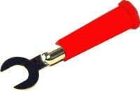 WWID-LR Wtyk widełkowy, przewód lutowany - czerwony