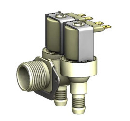 Zawór elektromagnetyczny 230 V RS PRO 3-drogowy NC 3/4 in 3/4 in