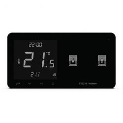 SINUM WZR-02P Regulator pokojowy + włącznik rolet prawy kolor czarny