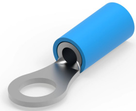 Insulated ring cable lug, 1.31-2.08 mm², AWG 16 to 14, 5 mm, blue, 51864-2