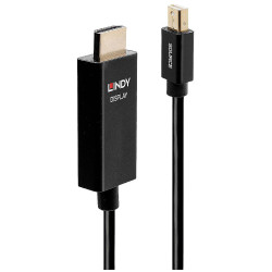 LINDY 40922 Mini DisplayPort to HDMI plug Cable Black 2.00 m