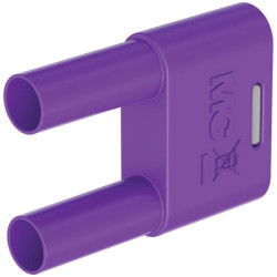 St&#xE4;ubli 664012-26 SKS-4N-19 Connector, 4mm violet pin, brass, insulated sleeve