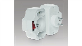 Rozgałęźnik Wtyczkowy Z Wyłącznikiem 1-Gniazdo Z/U + 2X Euro Biały R-12Ws-B