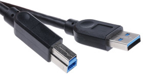 Kabel USB Złącze A USB A Złącze B USB B dł. 1.8m Przewód USB USB 3.0 kolor: Czarny