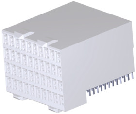 Złącze typu Backplane Z-PACK HM-Zd Series 2.5mm Pitch 80-pinowe 4-rzędowe Żeński, Lutowane Terminal, 700mA TE