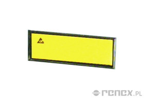 Żółta etykieta z symbolem ESD - 54x15 mm