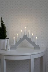 Konstsmide 2322-305 Łuk dekoracyjny Piramida ciepła biel LED szary (matowy)