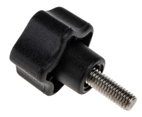 Pokrętło mocujące M6 długość gwintu: 15mm średnica pokrętła 28mm średnica gwintu: 6mm Z wieloma pokrętłami Kołek