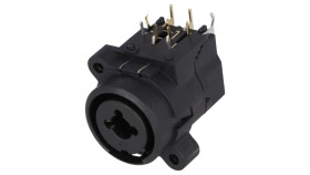 Gniazdo Jack 6,3Mm + Xlr Żeńskie Kątowe 90 Tht Fc2430