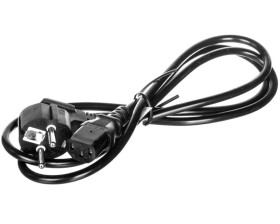 Przewód zasilający Schuko (type F, CEE 7/7) - IEC C13 1,5m czarny 68604