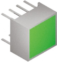 Wyświetlacz diodowy LED 1-segmentowy 270 mcd, Zielony Kingbright 570 nm