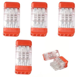 Szybkozłączka 3x3 rozłączna LED 5szt 3-tor LT-33 0,08-4mm2 linka/drut