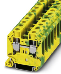 Protective conductor terminal, screw connection, 1.5-25 mm², 2 pole, 8 kV, yellow/green, 3044212